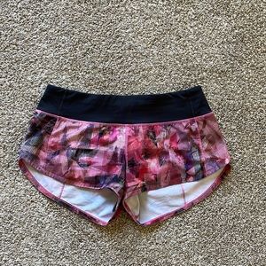 Lululemon Speed Shorts (Pink/Multi)